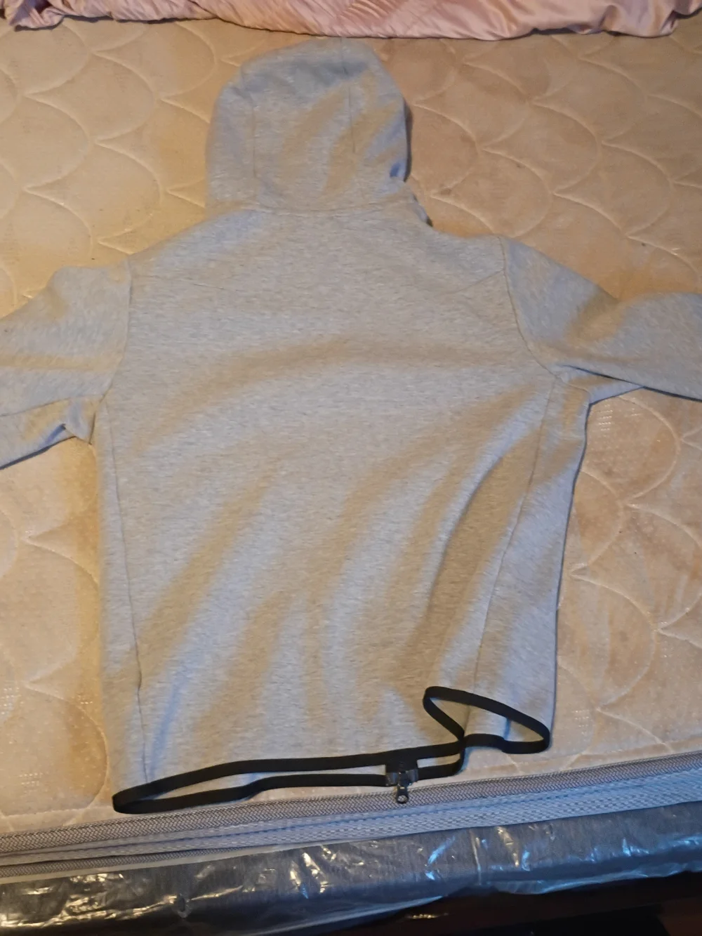Nike Gray Kids Hoodie Jacket with Black Trim